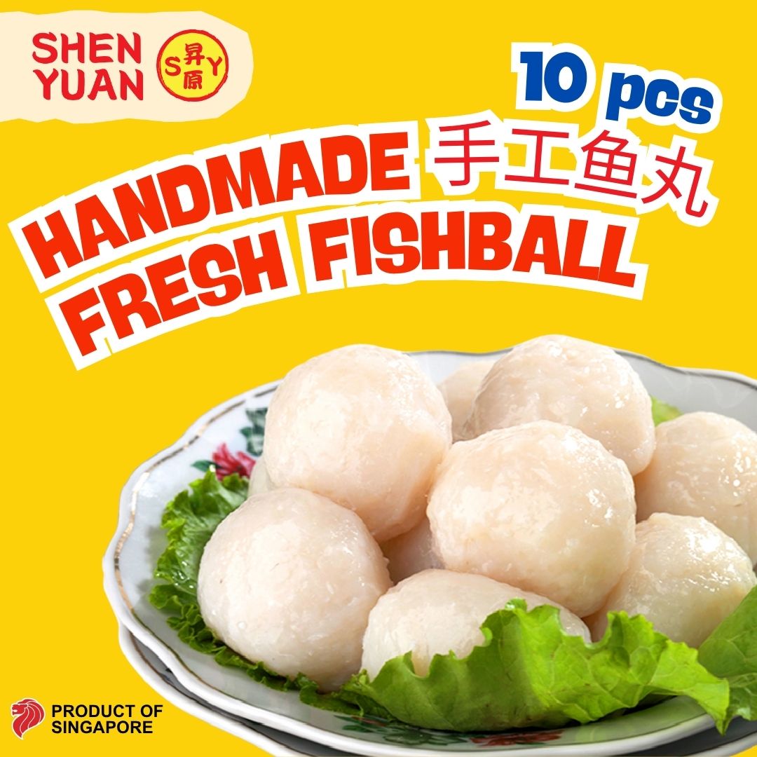 [10 Pieces] ShenYuan Fresh Handmade yellow-tailed Fishball (23g each)