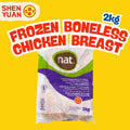 Nat Frozen Raw Boneless Chicken Breast (2kg)
