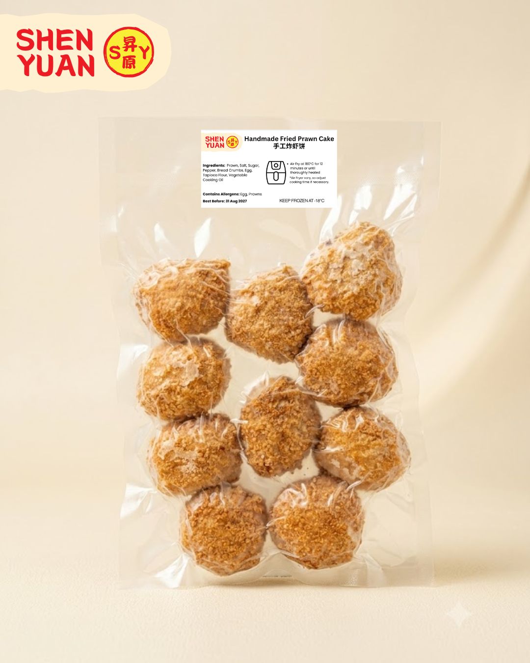 Frozen handmade fried prawn cake (10pcs)
