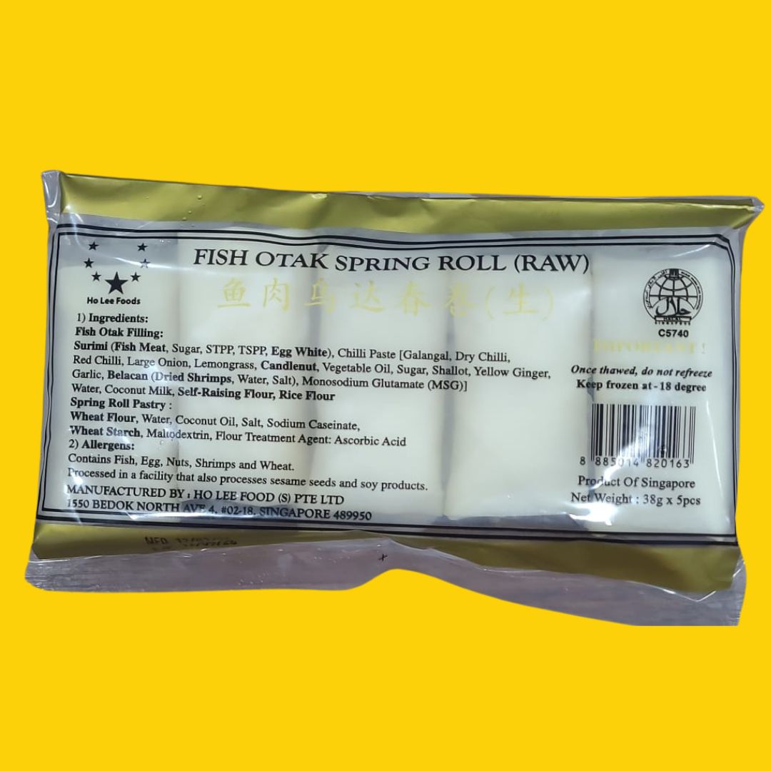Fish Otak Spring Roll (raw) (5pcs/packet)