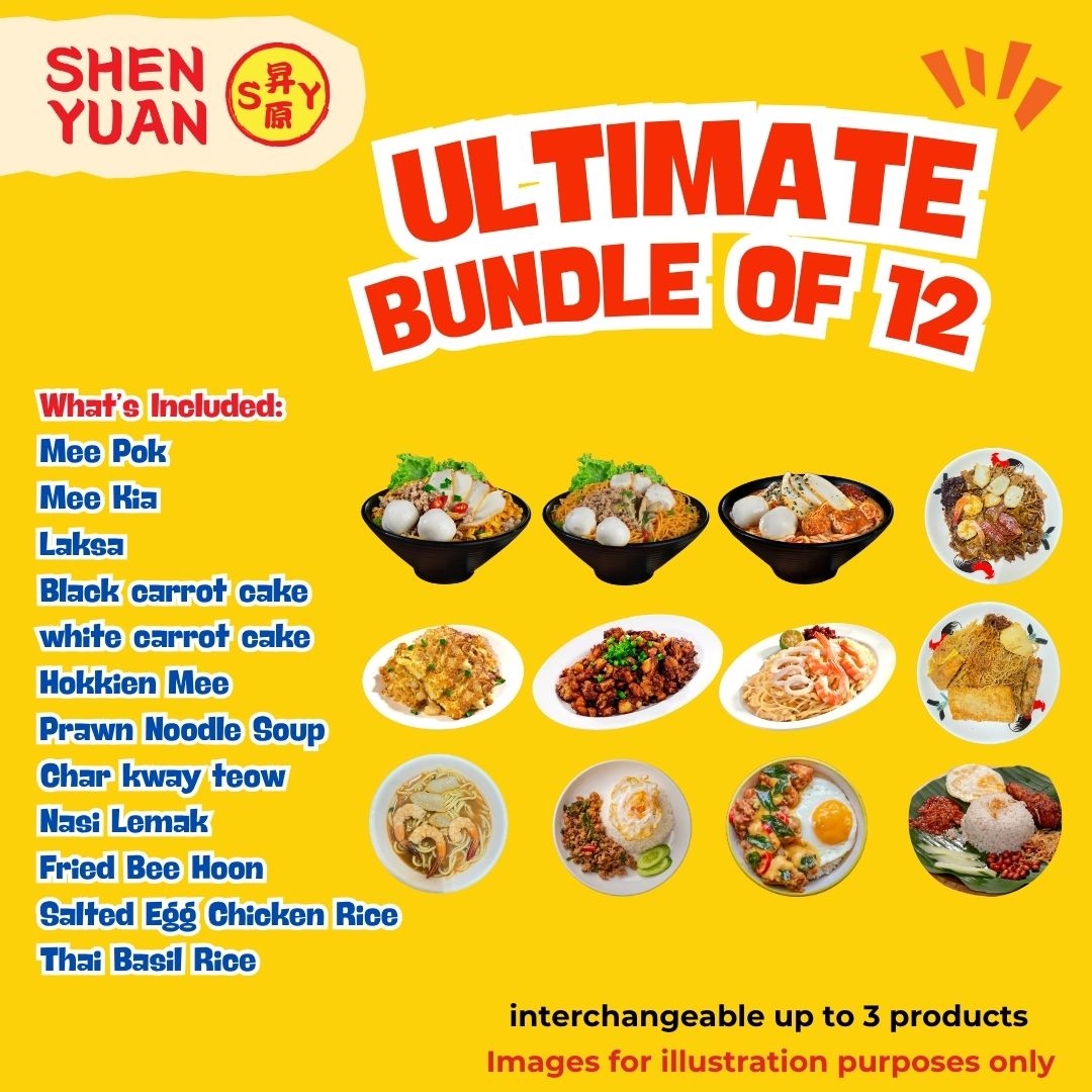 Ultimate Value Bundle of 12 ready meals (Interchangeable up to 3 items)
